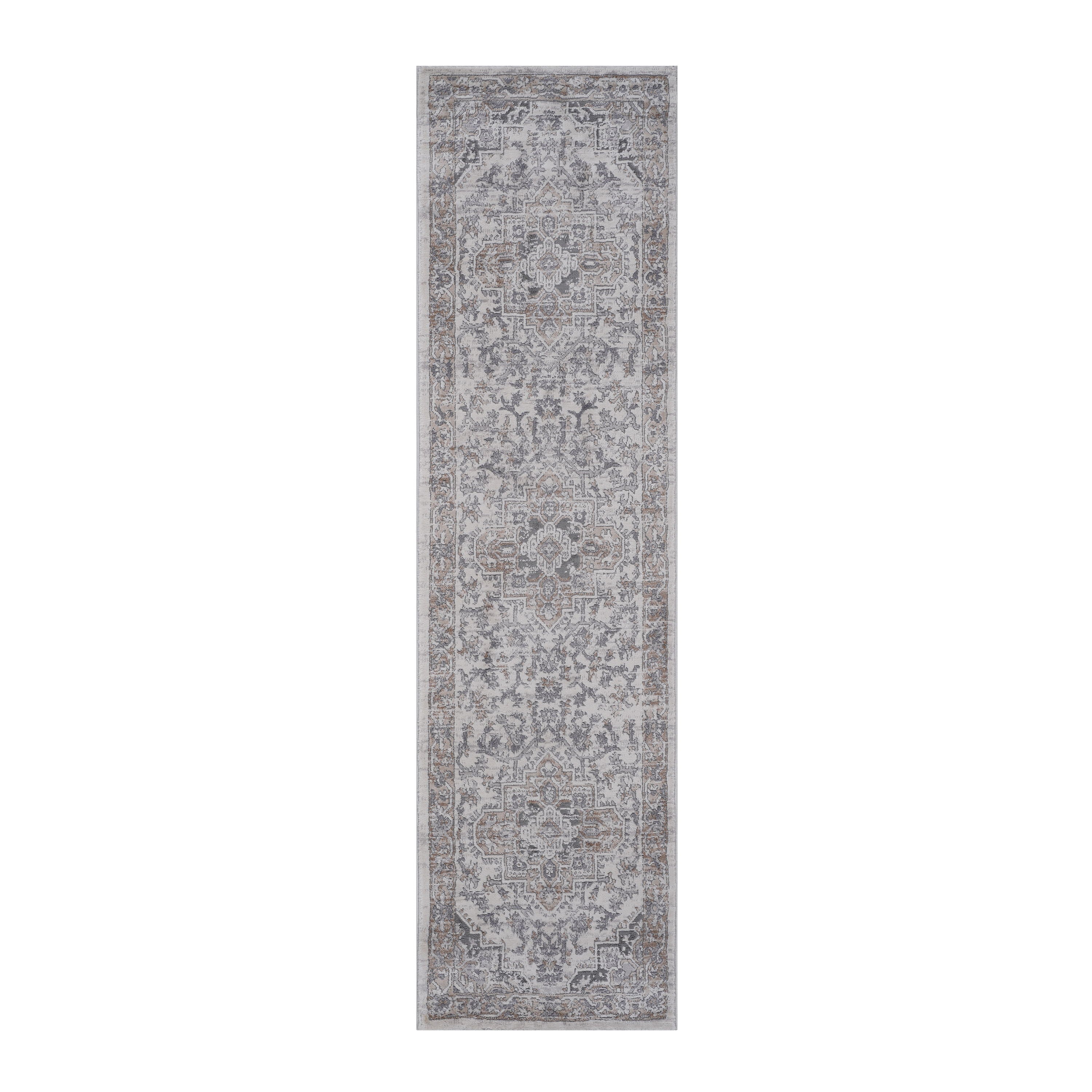 Marfi - 2' X 8' Oriental Runner Rug - Ivory / Beige