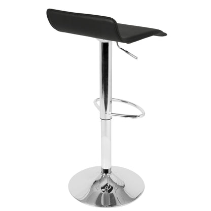 Ale - Contemporary Adjustable Barstool (Set of 2) - Black