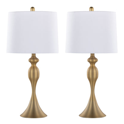 Ashland - Contemporary Table Lamp (Set of 2) - Gold / White