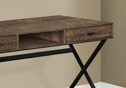 Computer Desk For Home Office, Laptop, Storage Drawers, Contemporary & Modern - Brown