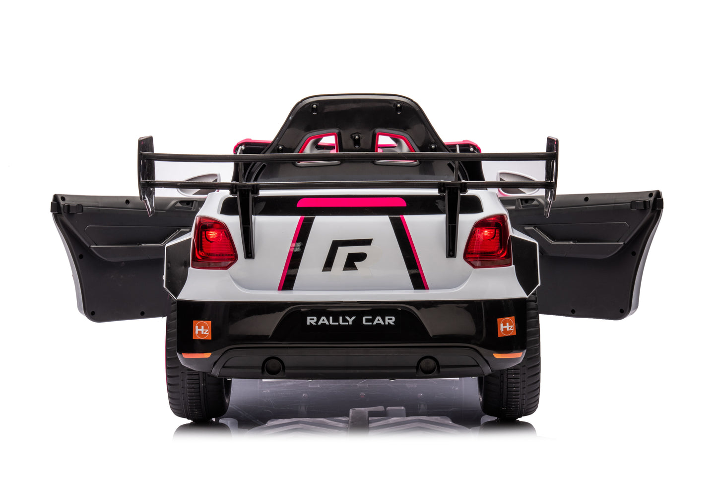 12V4A 20W*2 One Button Start, Forward And Backward, High And Low Speed, Music, Front Light, Power Display, Two Doors Can Open, 2.4G R / C, Seat Belt Four Wheel Absorber Kids Ride On Car - Pink