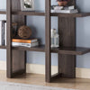 Wooden 4 Tier Display Organizing Cabinet, Tall Bookcase With Open Shelving - Walnut Oak