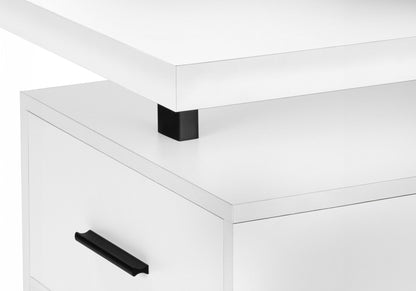Computer Desk For Home Office, Laptop, Left, Right Set - Up & Storage Drawers - White