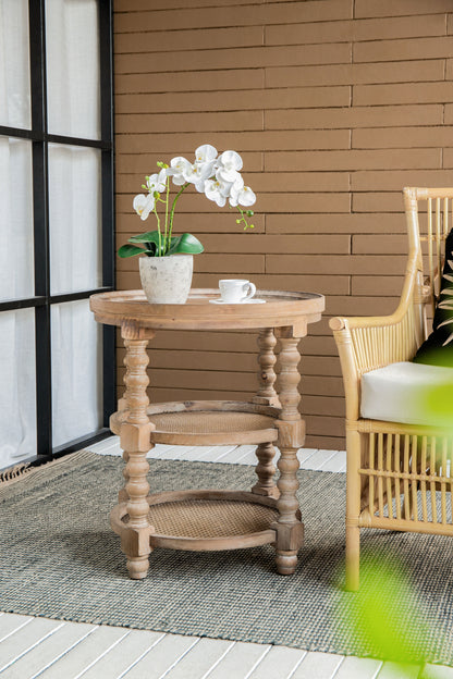 Round 3 Tiered Side Tabel, End Tabel For Lving Room Bedroom Entryway - Brown