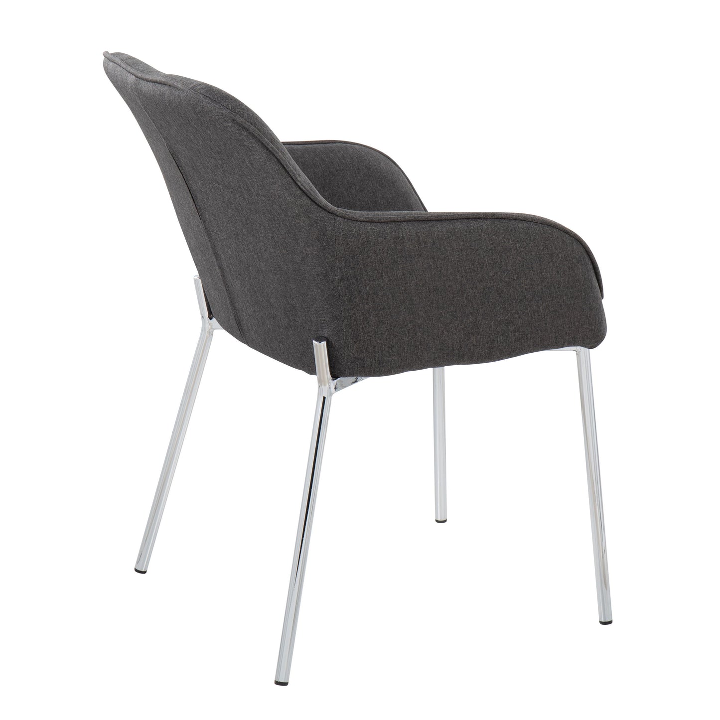 Daniella - Contemporary Dining Chair (Set of 2) - Chrome / Charcoal