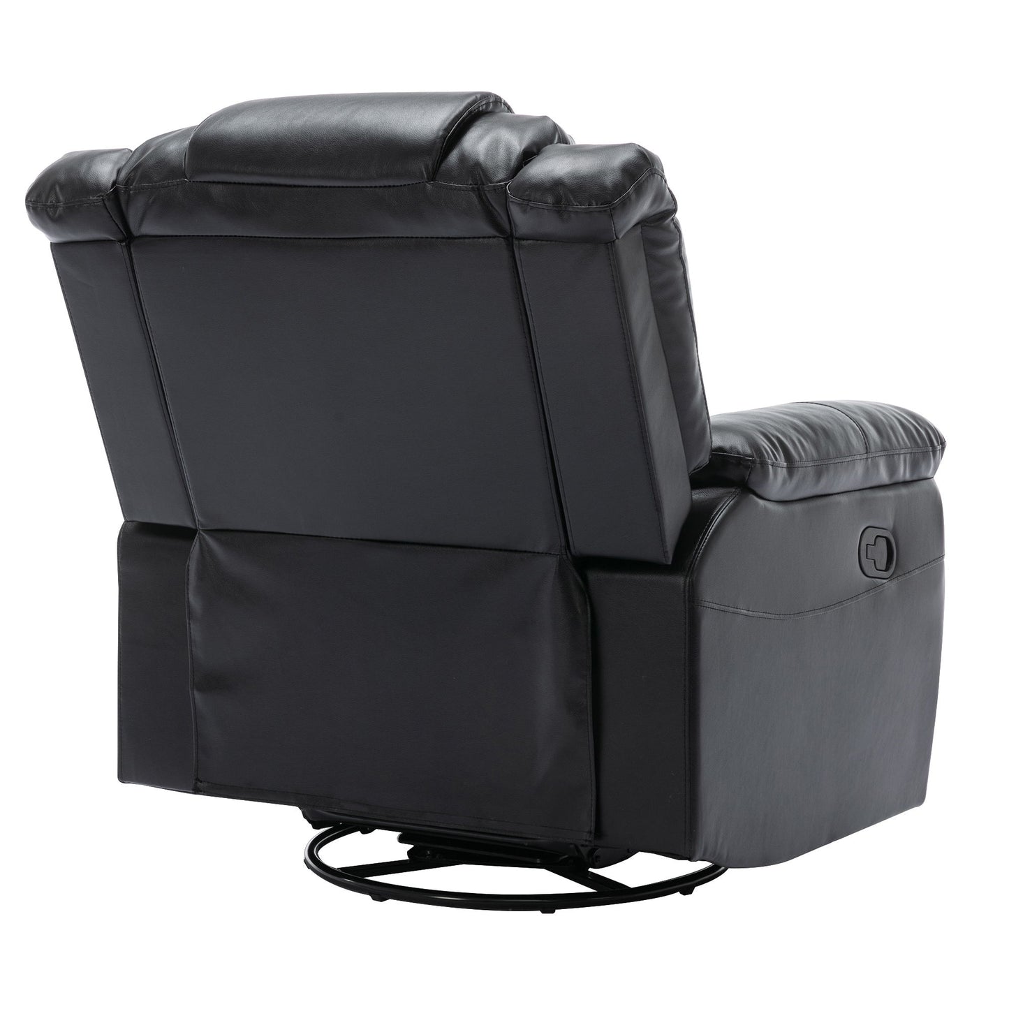 360ÔøΩÔøΩ swivel And Rocking Home Theater Recliner Manual Recliner Chair With Wide Armrest For Living Room - Black