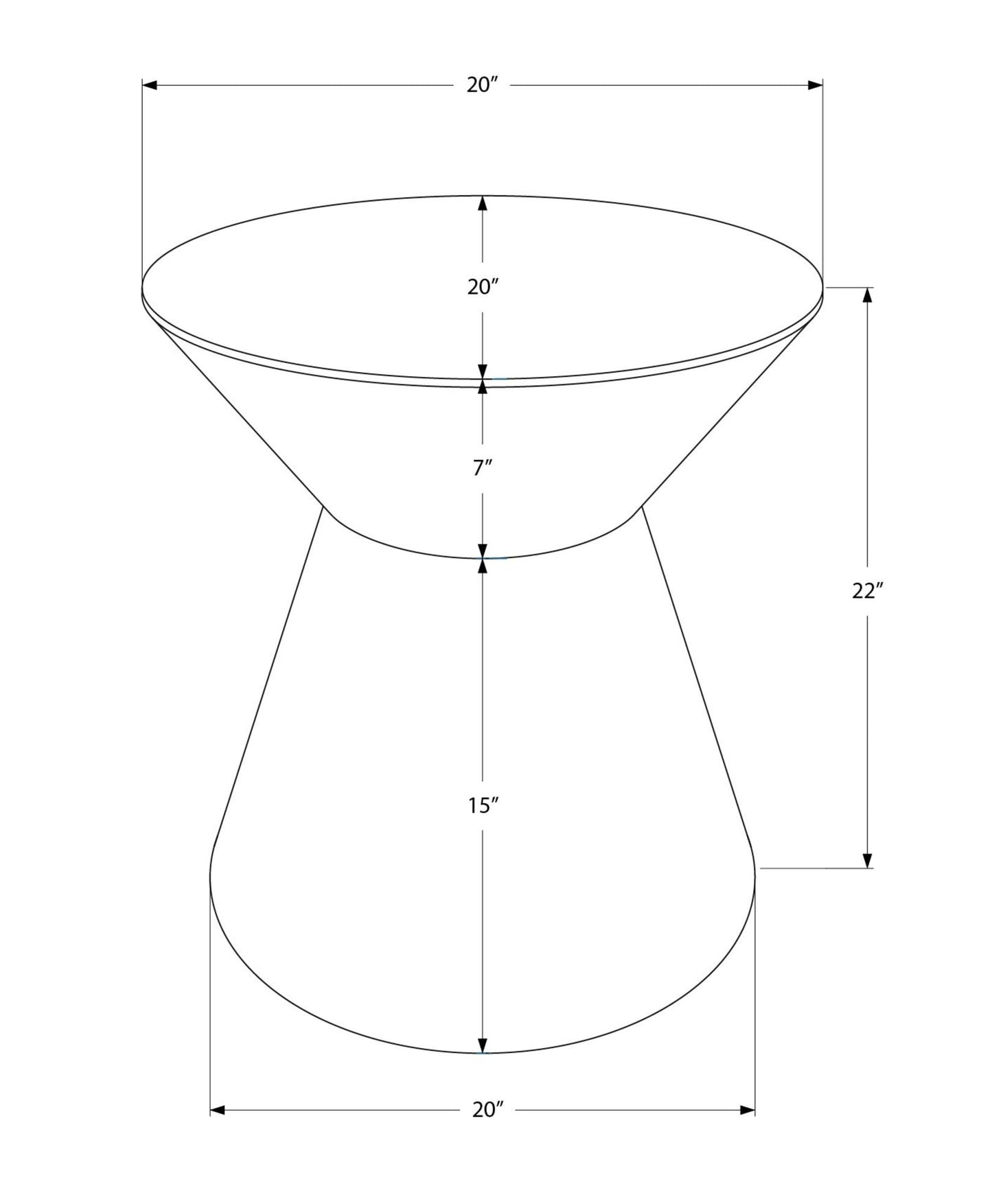 Drum Accent Side Table, Contemporary & Modern - Silver