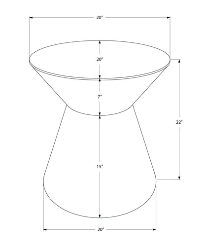 Drum Accent Side Table, Contemporary & Modern - Silver
