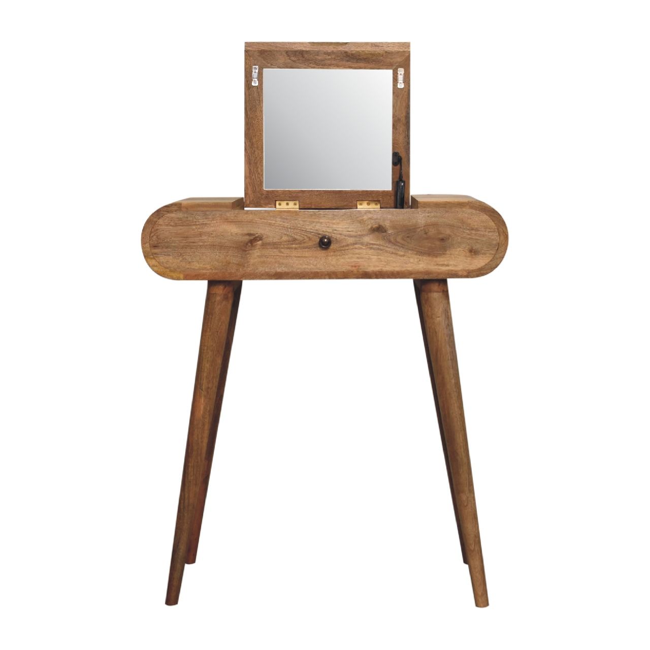 Mini Round Dressing Table - Oak