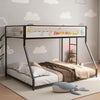 Adam - Twin Over Full Bunk Guard Rail - Black With White Mesh