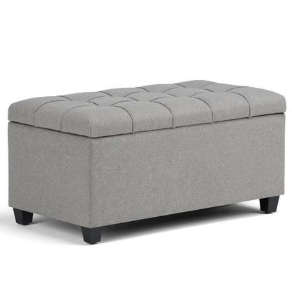 Sienna - Storage Ottoman Bench - Dove Gray