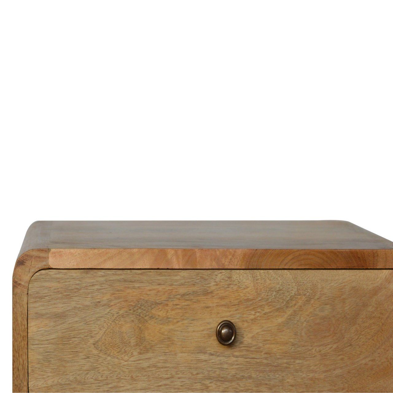 Curved Bedside Table - Oak