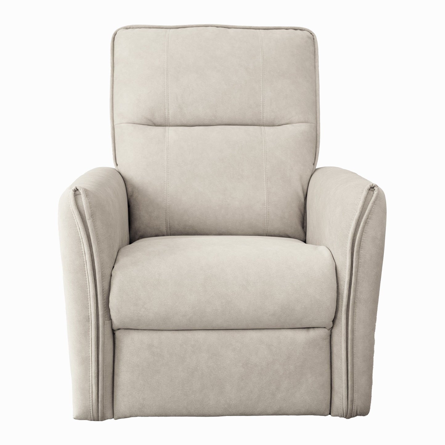 Asheville - Suede Recliner Chair - Cream