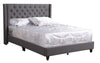 Queen Transitional Upholstered Bed - Gray