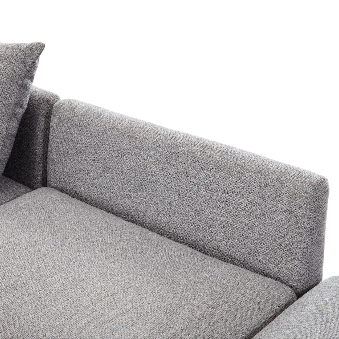 Sectional Sofa Modular Sofa U - Shaped Sofa Couch Sofa Bed L - Shaped Sofa With A Movable Ottoman And Two USB Ports For Living Room - Light Gray