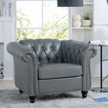 1 Seater Sofa For Living Room - Gray