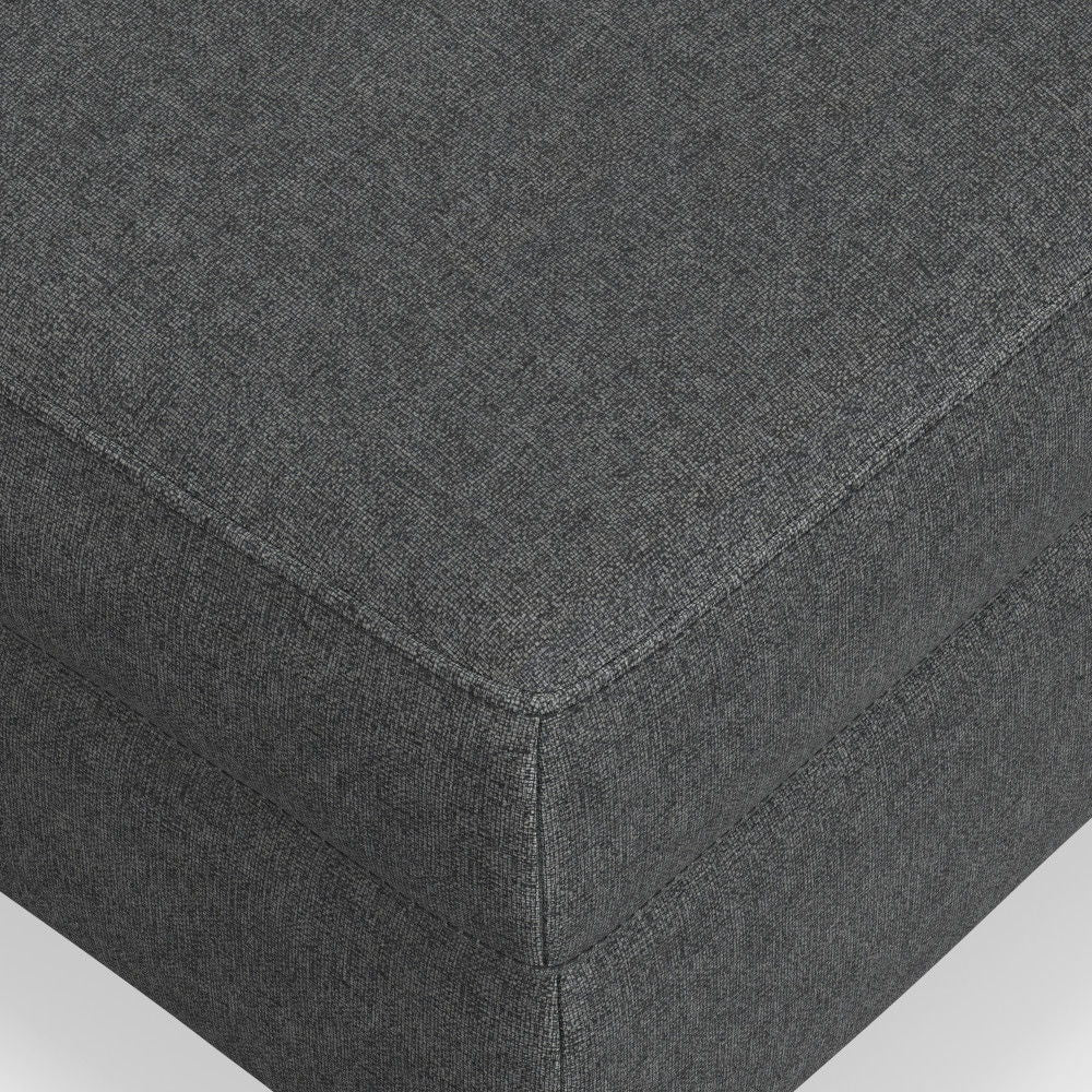 Ava - Mid Century Sofa With Ottoman Set - Dark Gray