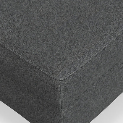 Ava - Mid Century Sofa With Ottoman Set - Dark Gray