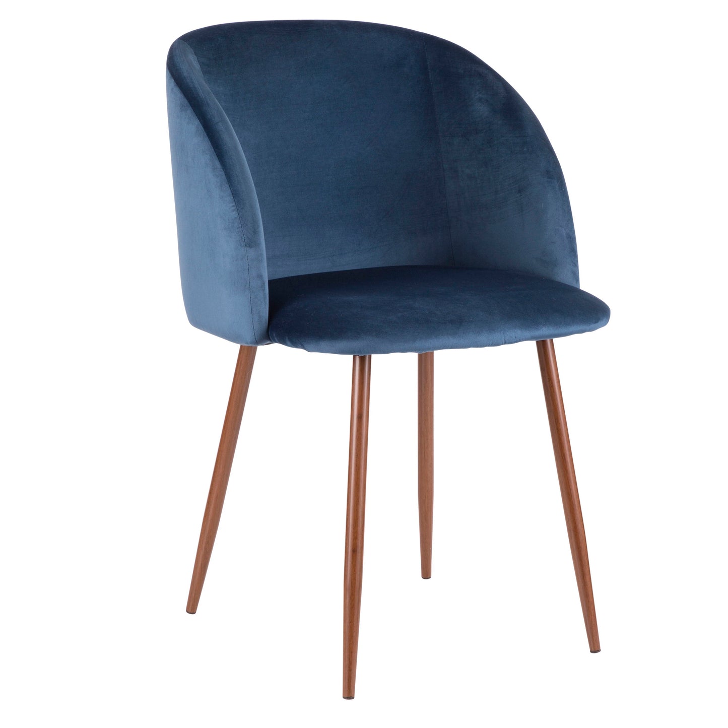 Fran - Contemporary Dining Chair (Set of 2) - Walnut / Blue