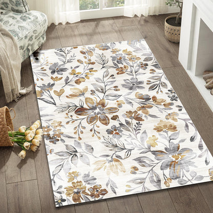 Sphinx - Indoor & Outdoor Washable Non Slip Accent Rug - White / Gray