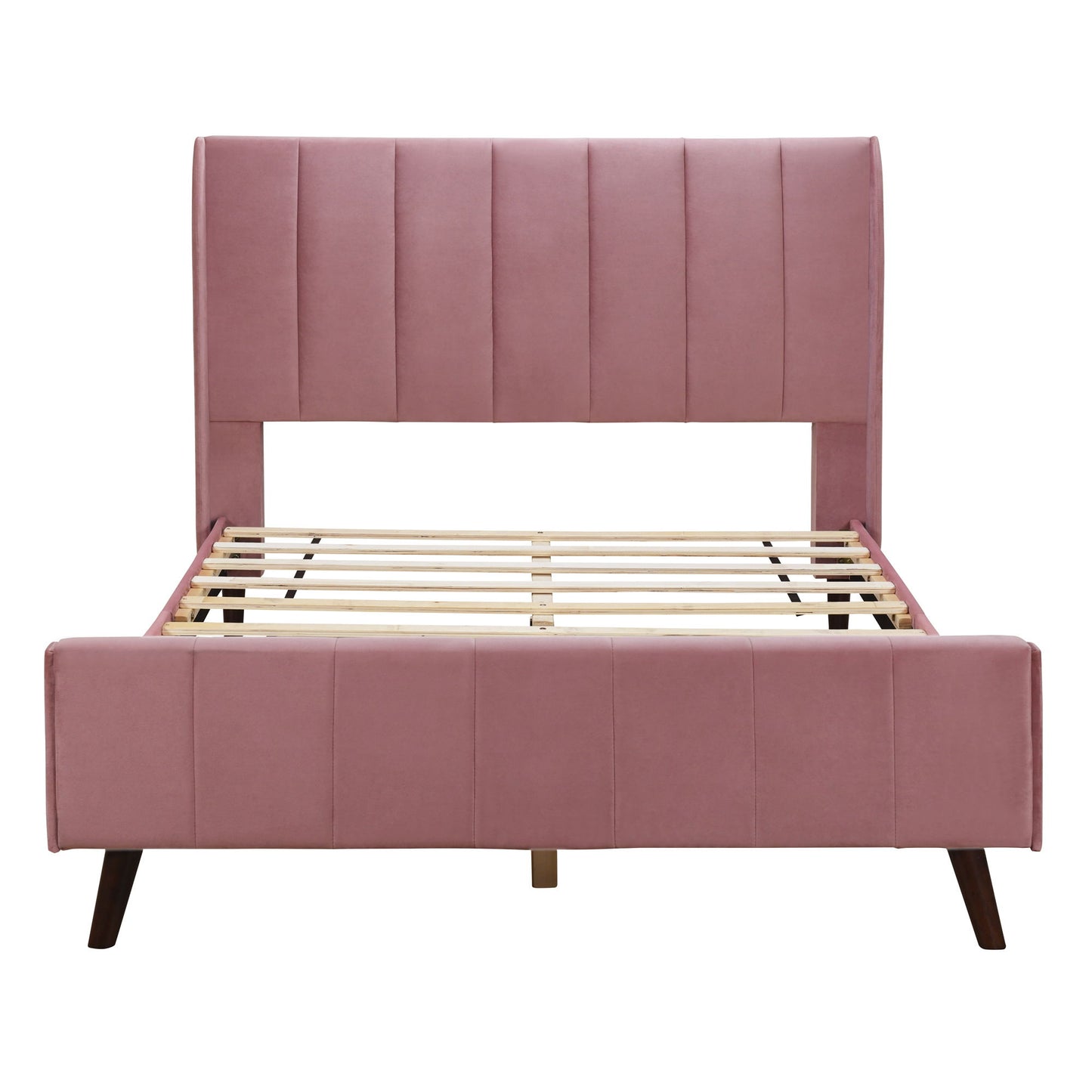 Full Size Upholstered Platform Bed - Pink