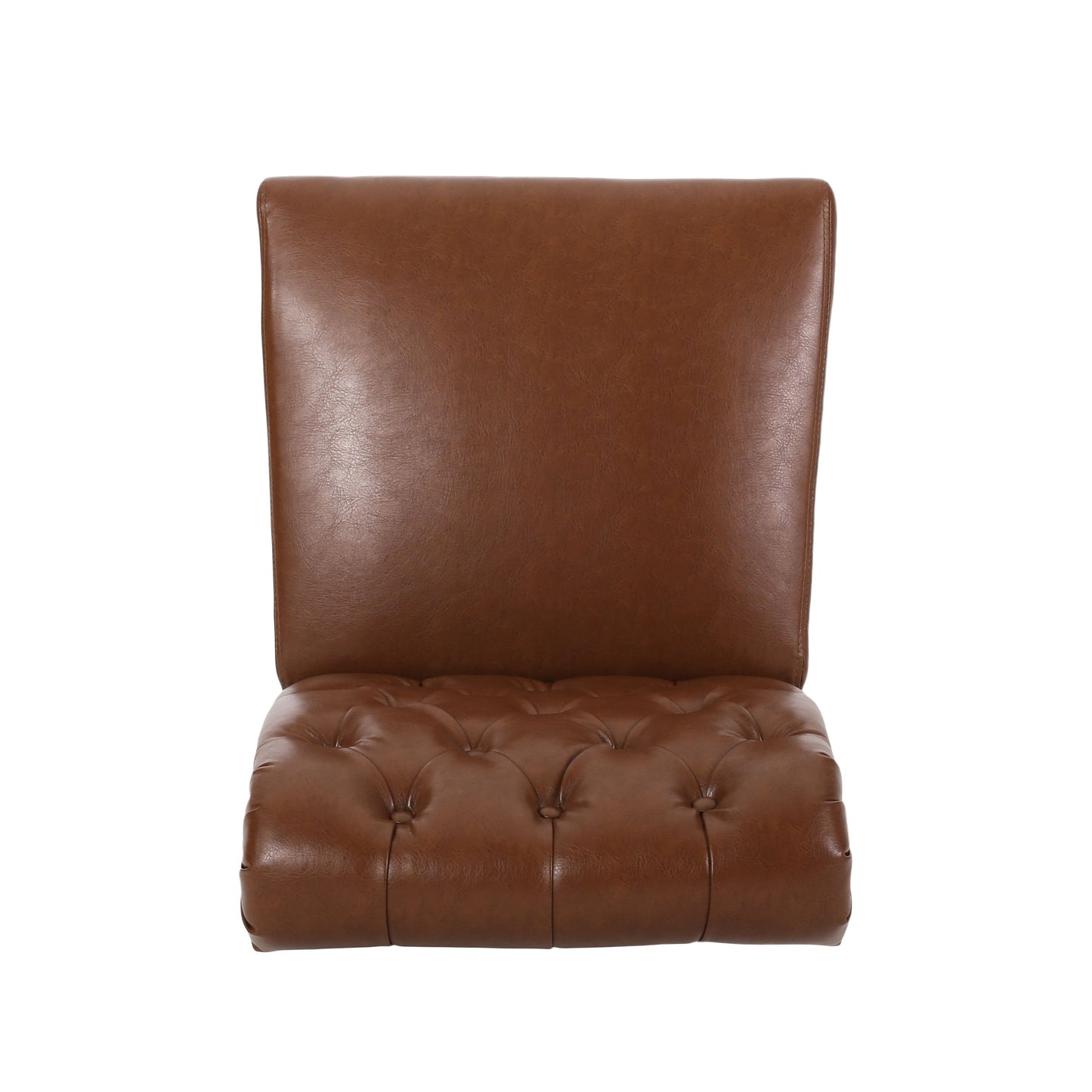 Broxton - Tuft Dining Rolltop Chair (Set of 2), Contemporary Design - Light Brown