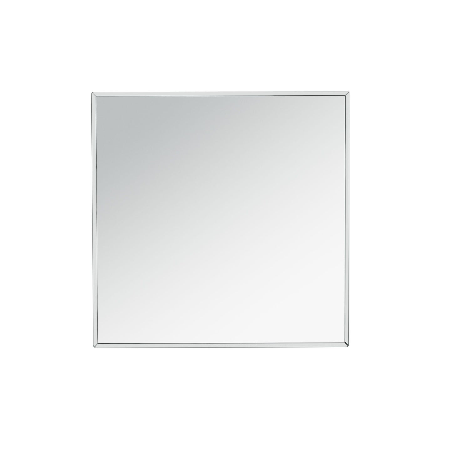 Square Mirrored End Table With Led Lights, Modern Side Table With Crushed Diamond For Living Room - Silver