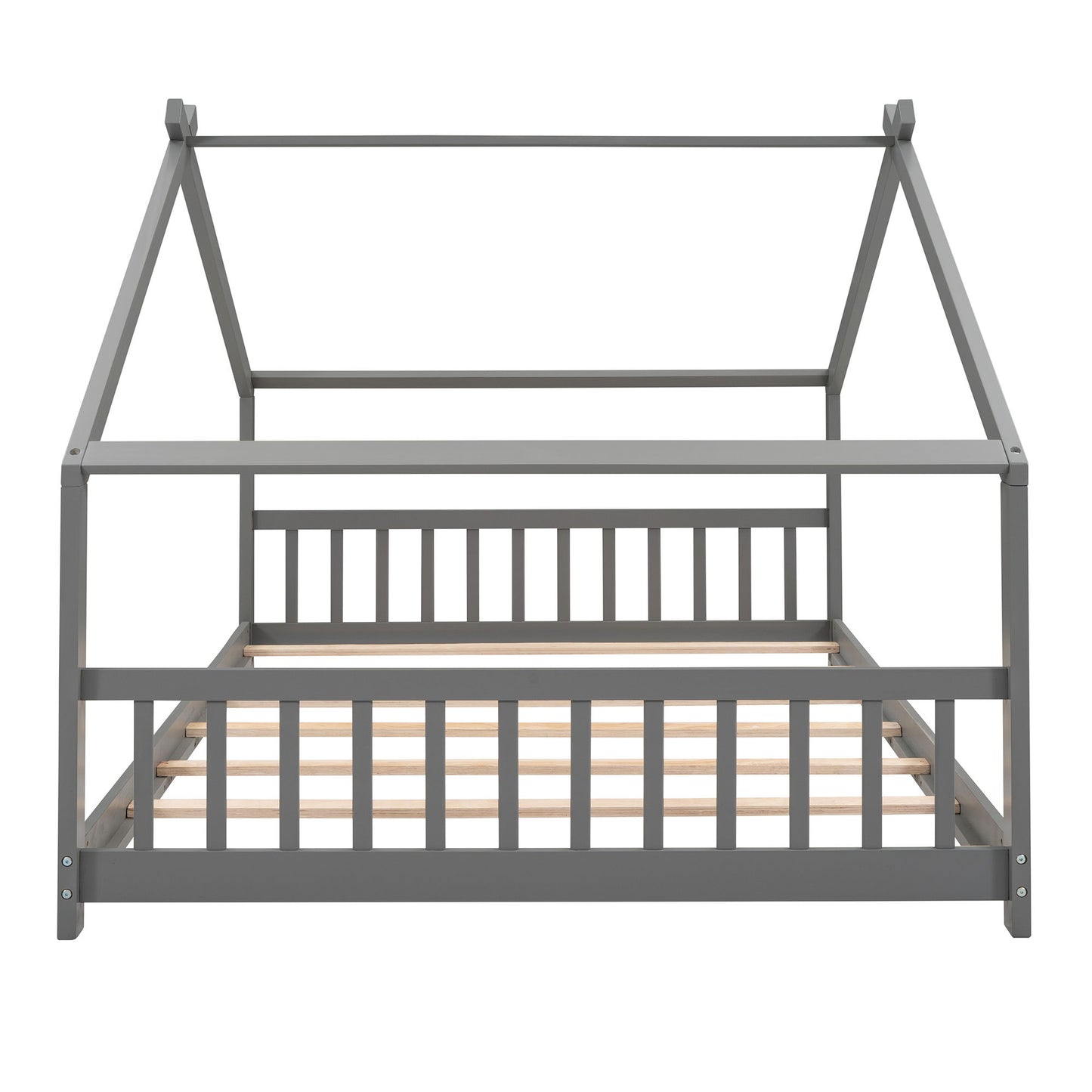Full Size Playhouse Design Bed - Gray