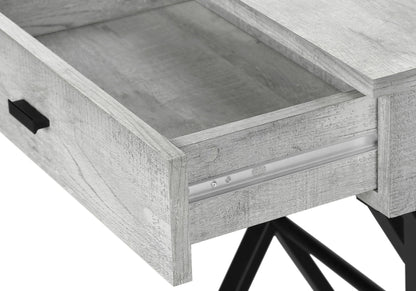 Accent Side Table, 1 Storage Drawer, Contemporary And Modern - Gray