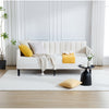 Elena - Twin Upholstered Daybed, Ribbed Tufted Backrest - Beige
