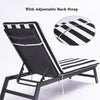 Outdoor Lounge Chair Cushion Replacement Patio Funiture Seat Cushion Chaise Lounge Cushion - Black White Stripe