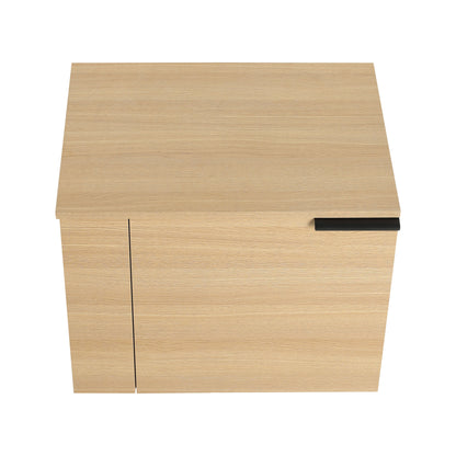 Modern Bathroom Vanity, Cabinet Set Without Sink - Oak