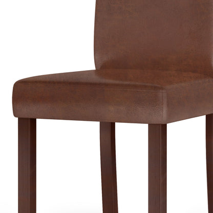 Acadian - Parson Dining Chair (Set of 2) - Distressed Saddle Brown