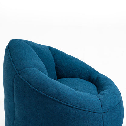 Bedding Bean Bag Sofa Chair High Pressure Foam Bean Bag Chair Adult Material With Padded Foam Padding Compressed Bean Bag With Footrest - Blue