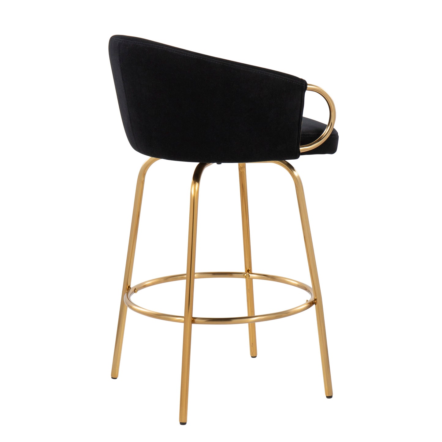 Claire - Contemporary / Glam Counter Stool (Set of 2) - Gold / Black