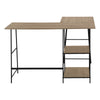 Computer Desk, Home Office, Corner, Storage Shelves, L-Shape, Work, Laptop, Contemporary, Modern - Taupe
