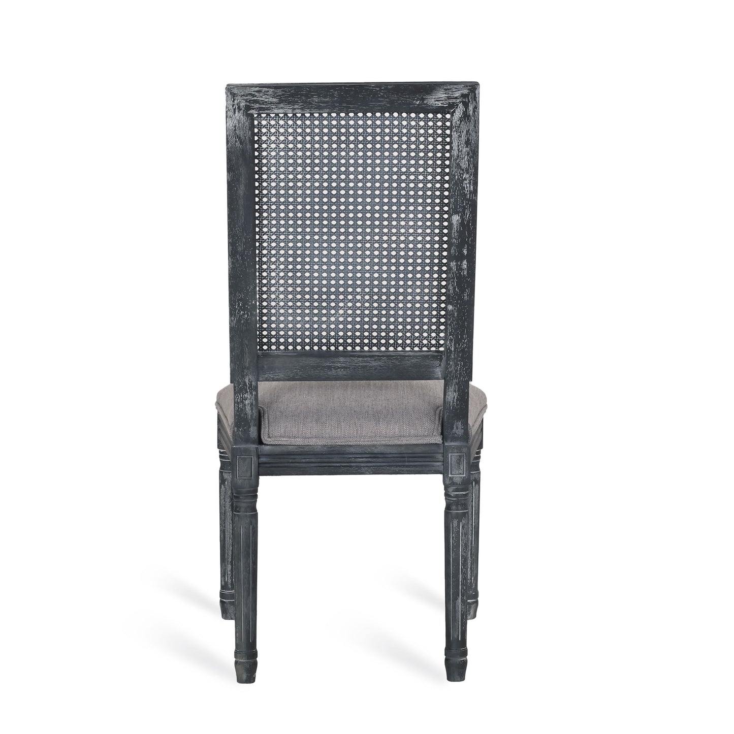 French Country Dining Chair Set With Upholstered Seats And Weathered - Gray