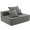 Loveseat Frame For Oversized Modular U Shaped Sectional Floor Couch Convertible Compressed Couch, Spacious Foam Filled Sofa - Gray