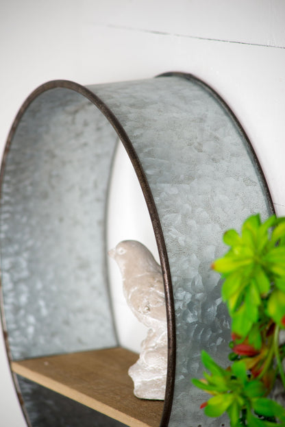 Farmhouse Round Metal Wall Planter (Set of 5) - Gray