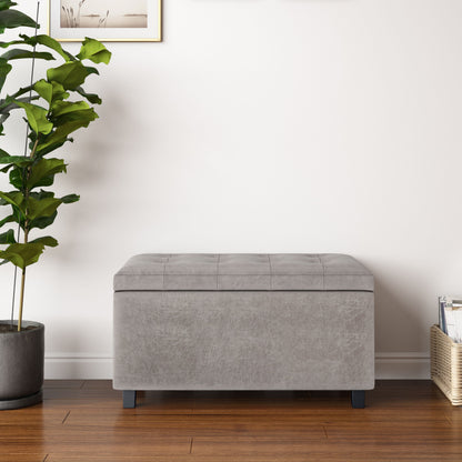 Cosmopolitan - Storage Ottoman - Distressed Gray Taupe