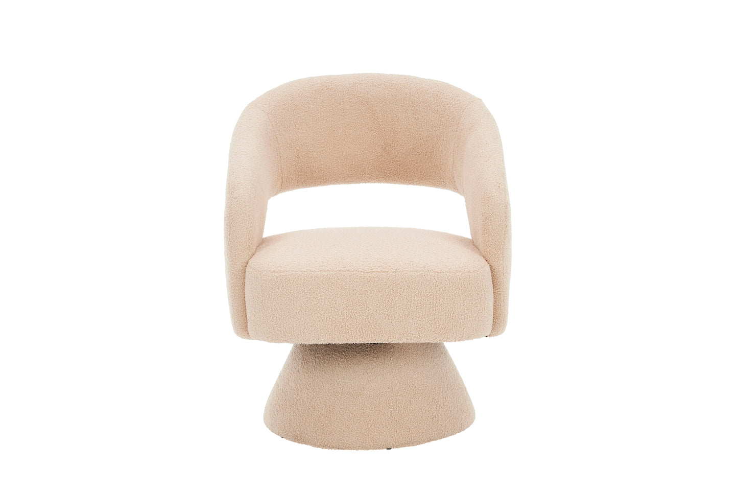 Swivel Accent Chair Armchair, Round Barrel Chair For Living Room Bedroom - Cream