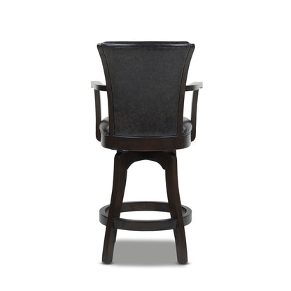 Williams - Swivel Counter Height Bar Stool - Vintage Black Brown