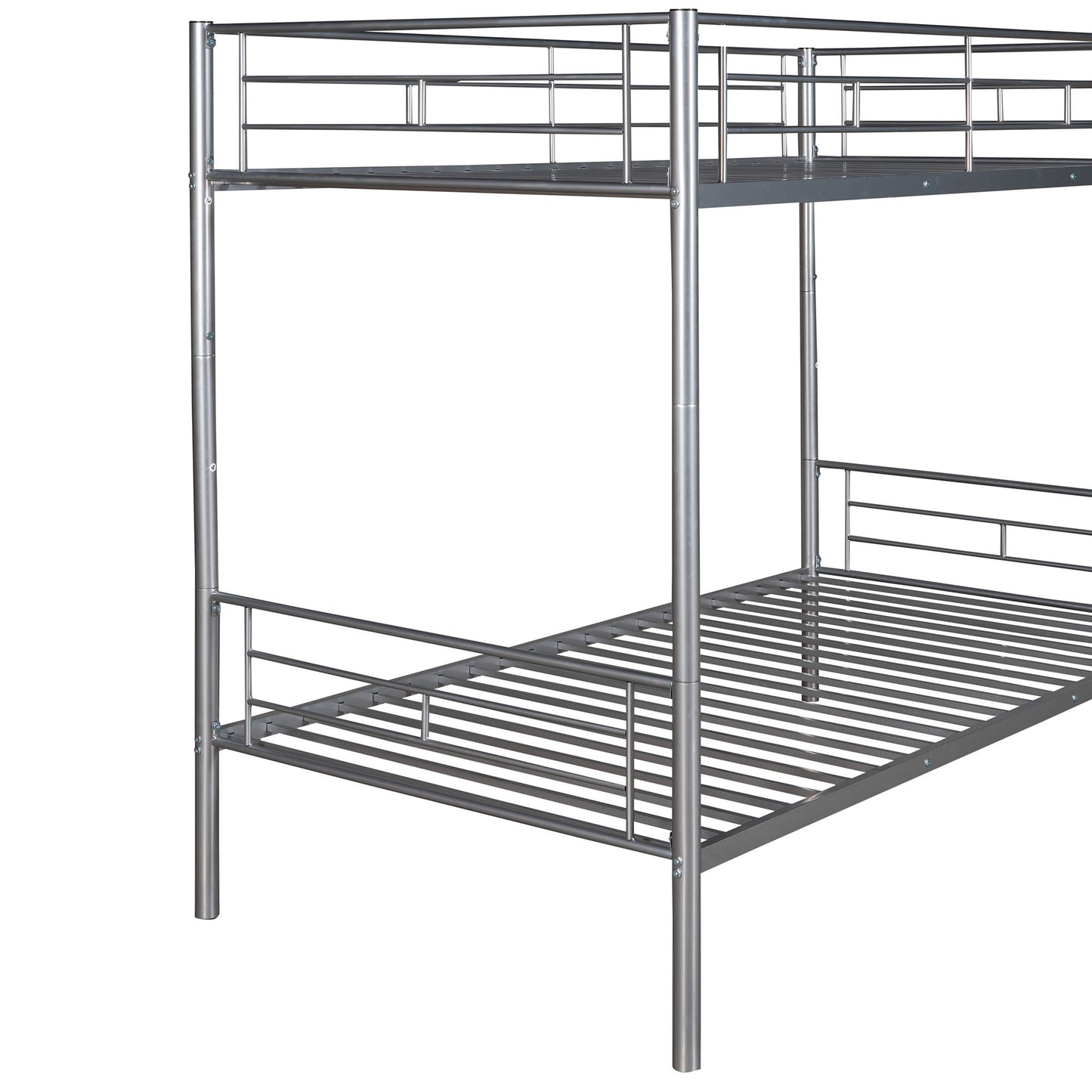 Twin Over Twin Bunk Bed - Silver