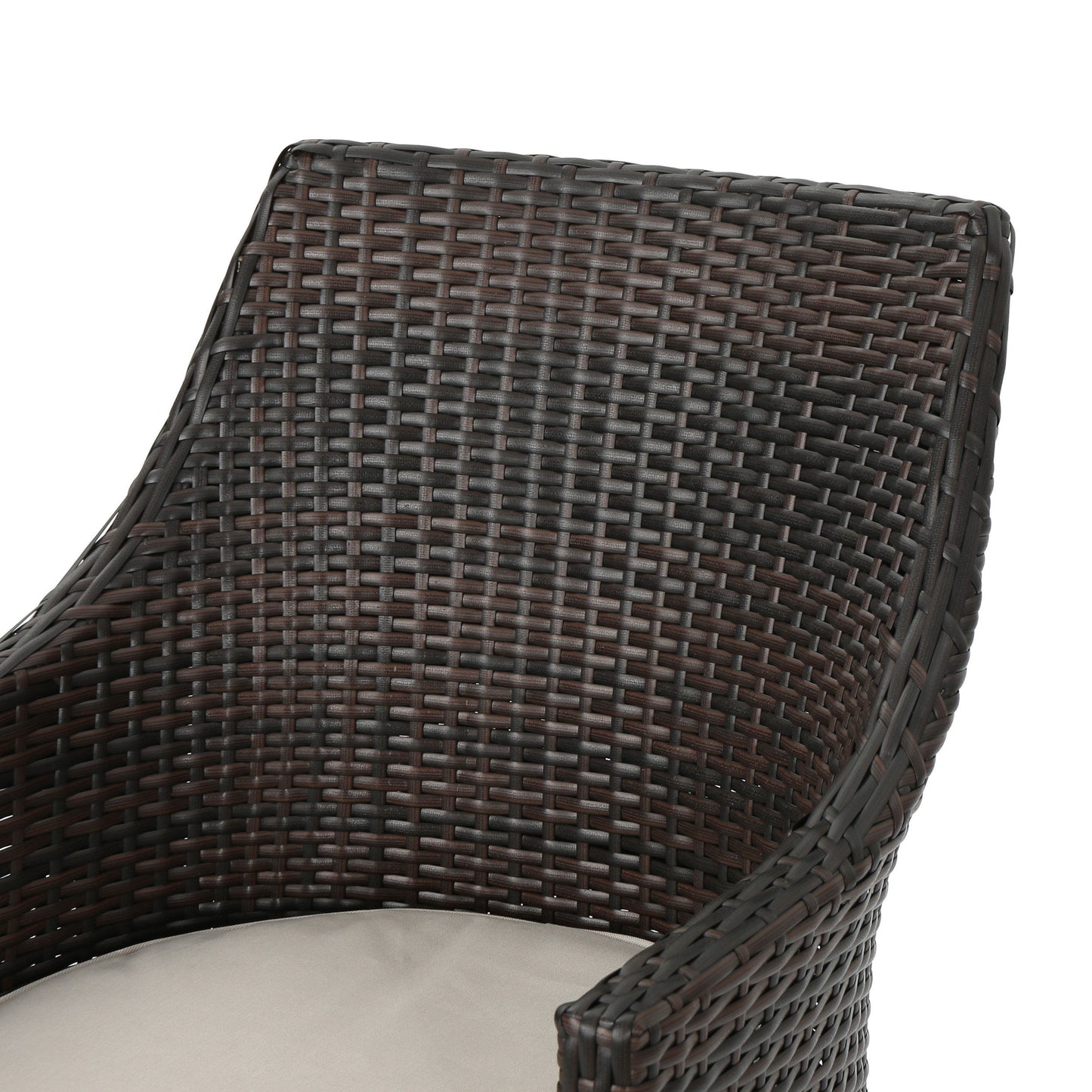 Hillhurst - Stylish Outdoor Chair Set With Cushions Rattan And Metal - Brown