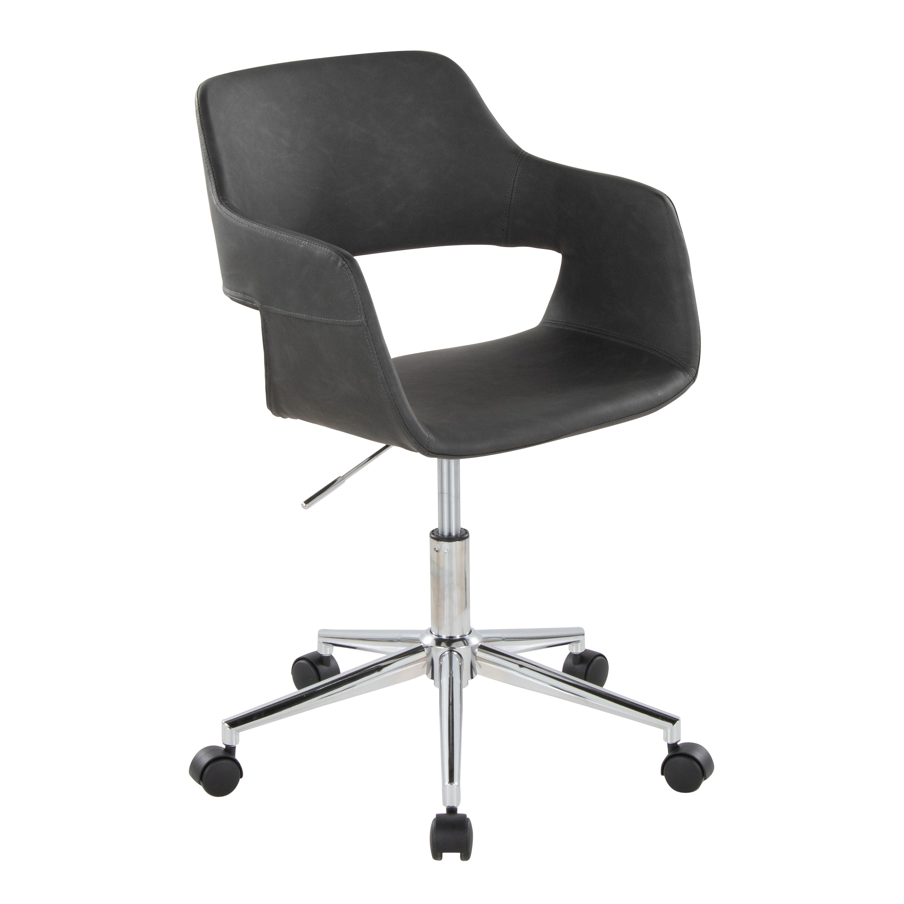 Margarite - Contemporary Task Chair - Chrome / Gray