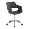 Margarite - Contemporary Task Chair - Chrome / Gray