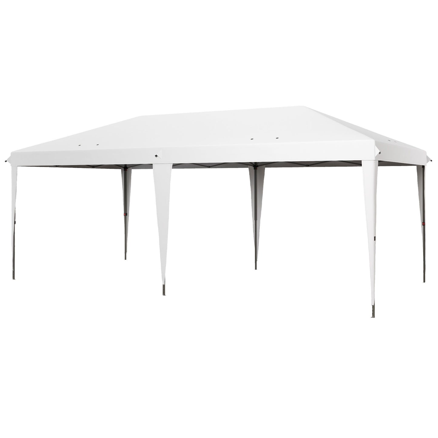 Outsunny - 10' x 19.2' Pop Up Canopy Tent, Heavy Duty Tent For Parties, Outdoor Instant Gazebo Sun Shade Shelter With Carry Bag For Catering, Events, Wedding, Backyard Bbq - White