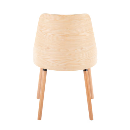 Anabelle - Mid-Century Modern Chair (Set of 2) - Natural / Gray