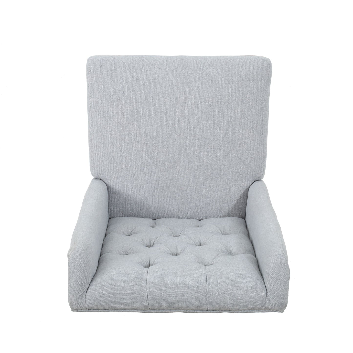 Sophisticated Tufted Dining Chair (Set of 2) With High Back And Birch Wood Legs - Light Gray