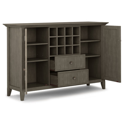 Bedford - Sideboard Buffet And Wine Rack - Farmhouse Gray